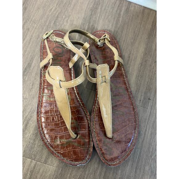 Sam Edelman Tan Thong Flat Sandal Sz 6 - Picture 2 of 4